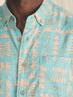 Faherty Brand Shirts*Anna Kahalekulu Short-Sleeve Breeze Shirt -