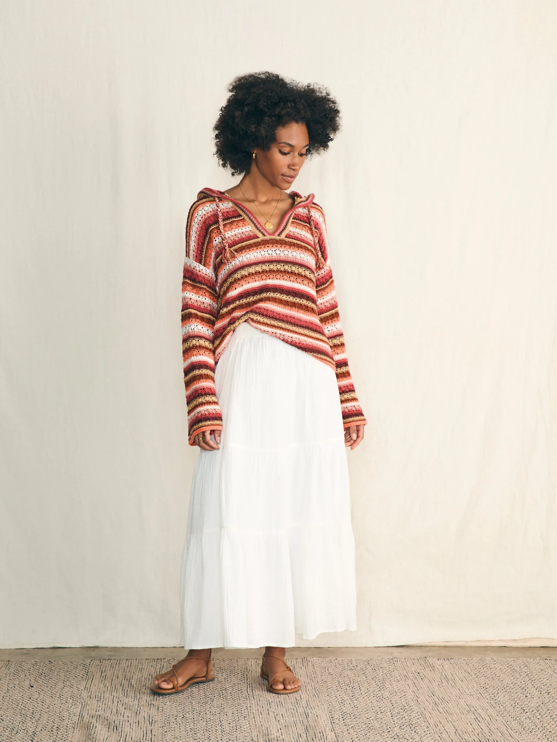 Women Faherty Brand Sweaters|Hoodies & Sweatshirts*Beach Bonfire Crochet Hoodie -