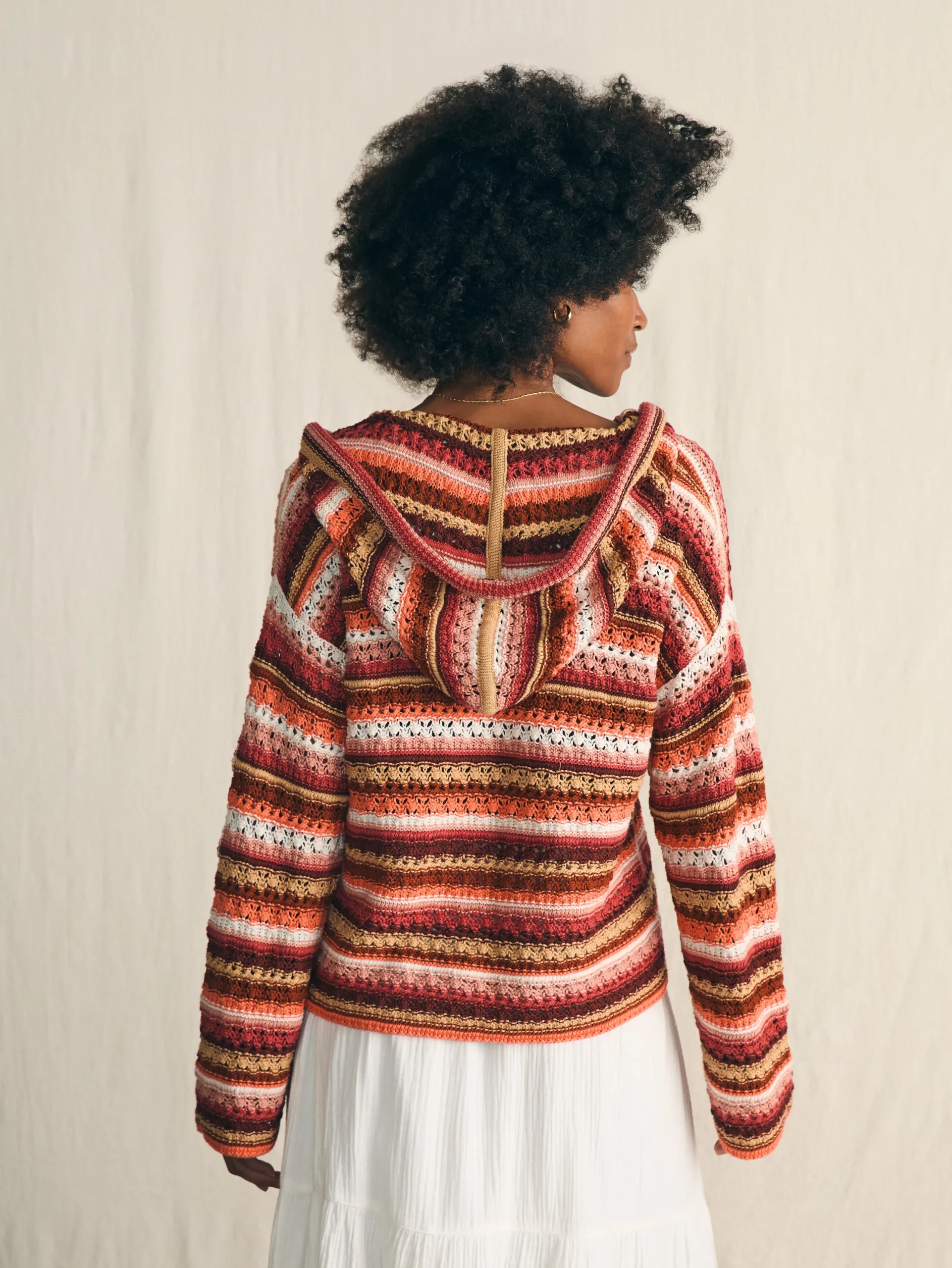 Women Faherty Brand Sweaters|Hoodies & Sweatshirts*Beach Bonfire Crochet Hoodie -