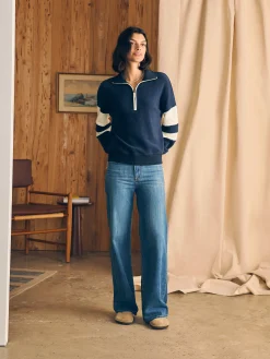 Women Faherty Brand Hoodies & Sweatshirts*Beach Fleece Quarter Zip -