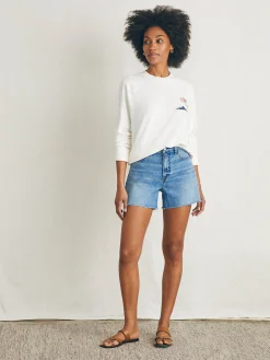 Women Faherty Brand Hoodies & Sweatshirts*Cabana Towel Terry Crew -