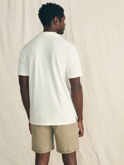 Faherty Brand Polo Shirts*Cabana Towel Terry Surf Stripe Polo Shirt -