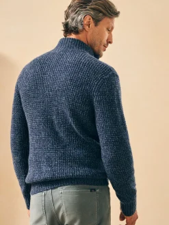 Faherty Brand Sweaters*Cashmere Wool Quarter Button Sweater -