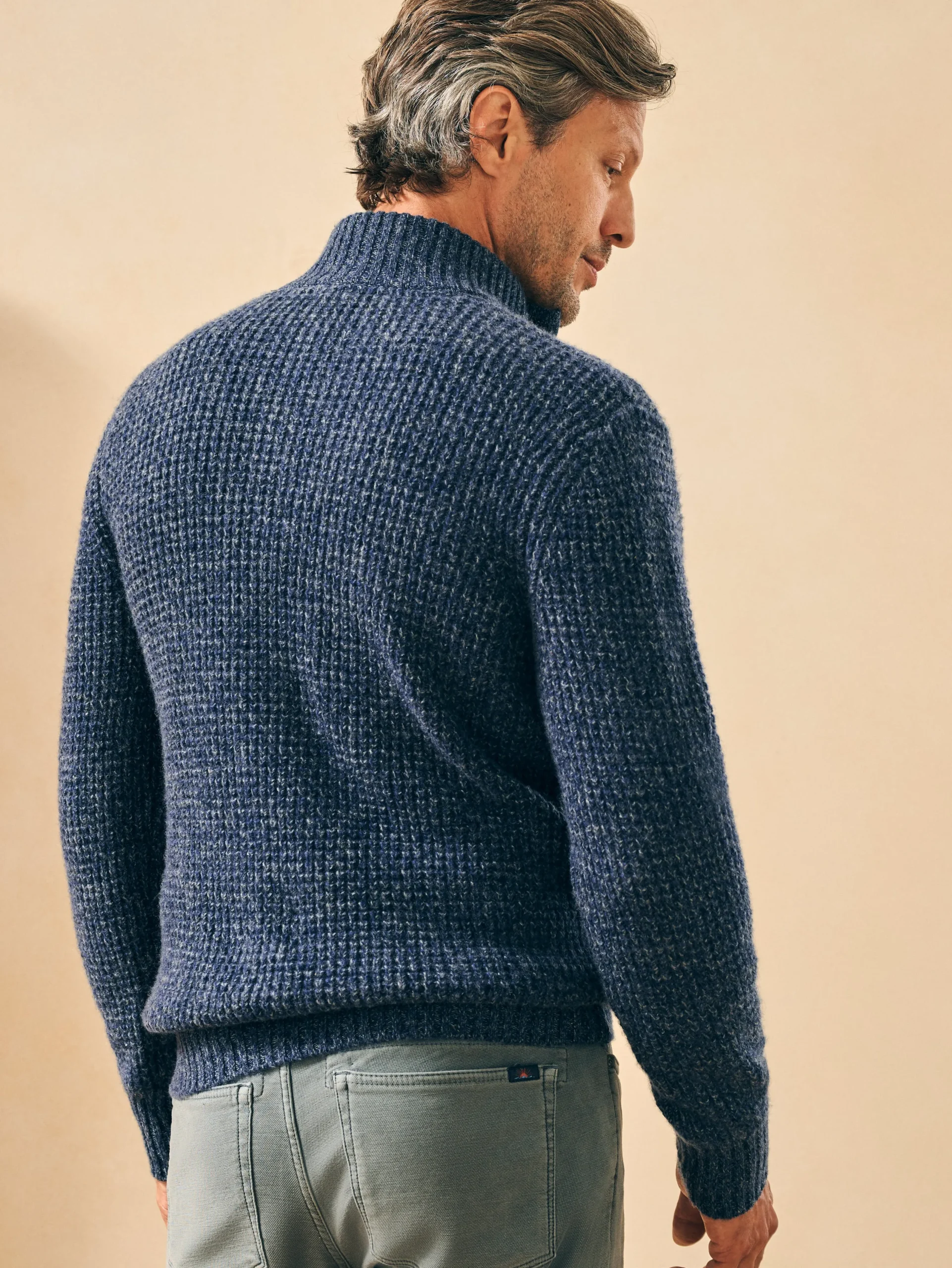 Faherty Brand Sweaters*Cashmere Wool Quarter Button Sweater -