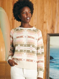 Women Faherty Brand Sweaters*Doug Good Feather Cotton Slub Pullover -