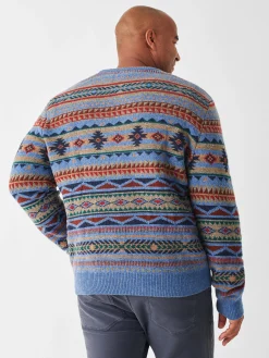 Faherty Brand Sweaters*Doug Good Feather Fair Isle Sweater -