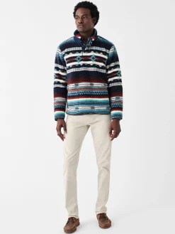 Faherty Brand Jackets & Vests*Doug Good Feather High Pile Fleece Popover -