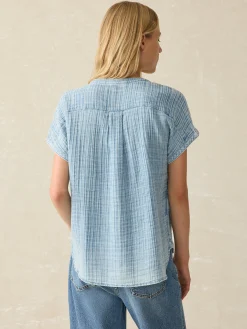 Women Faherty Brand Shirts & Tops*Dream Cotton Gauze Desmond Top -