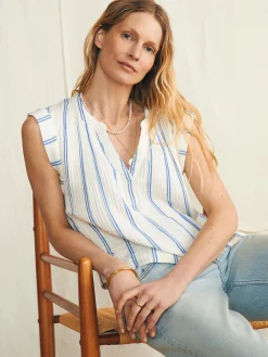 Women Faherty Brand Shirts & Tops*Dream Cotton Gauze Dylan Top -