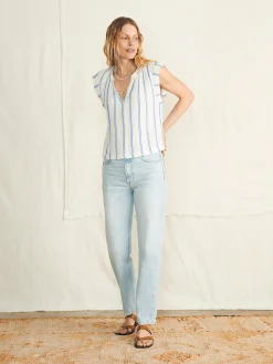 Women Faherty Brand Shirts & Tops*Dream Cotton Gauze Dylan Top -