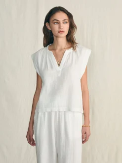 Women Faherty Brand Shirts & Tops*Dream Cotton Gauze Dylan Top -