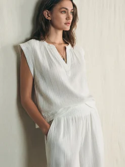 Women Faherty Brand Shirts & Tops*Dream Cotton Gauze Dylan Top -