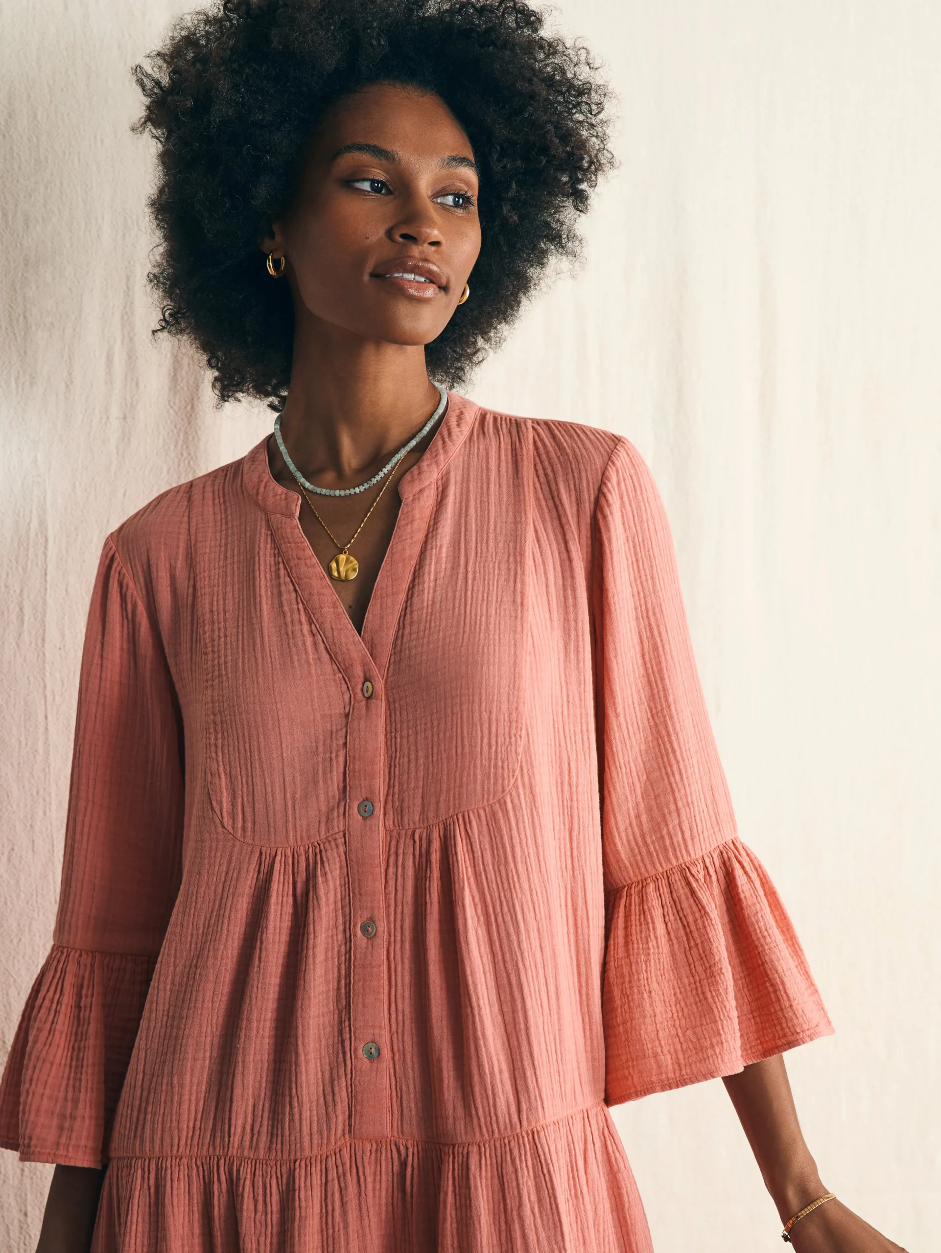 Women Faherty Brand Dresses*Dream Cotton Gauze Kasey Dress -