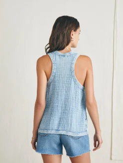 Women Faherty Brand Shirts & Tops*Dream Cotton Gauze Scoop Neck Tank -