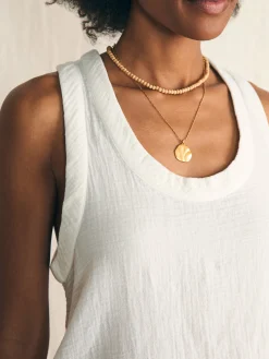 Women Faherty Brand Shirts & Tops*Dream Cotton Gauze Scoop Neck Tank -