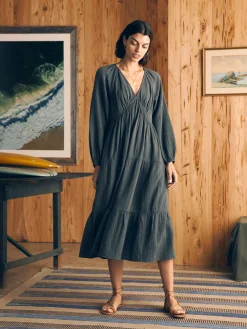 Women Faherty Brand Dresses*Dream Cotton Gauze Sirene Midi Dress -