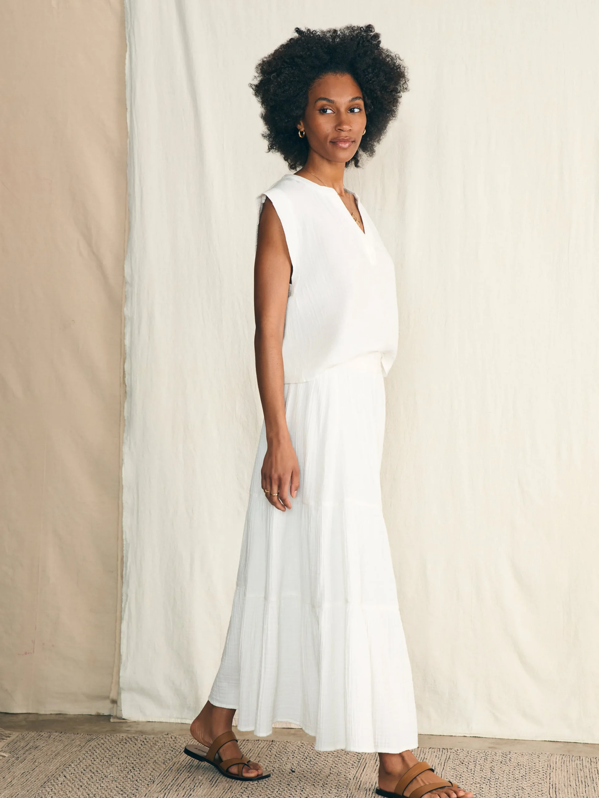 Women Faherty Brand Shorts & Skirts*Dream Cotton Gauze Valentina Skirt -