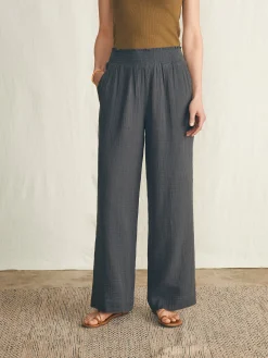 Women Faherty Brand Pants|Swim*Dream Cotton Gauze Wide Leg Pant -
