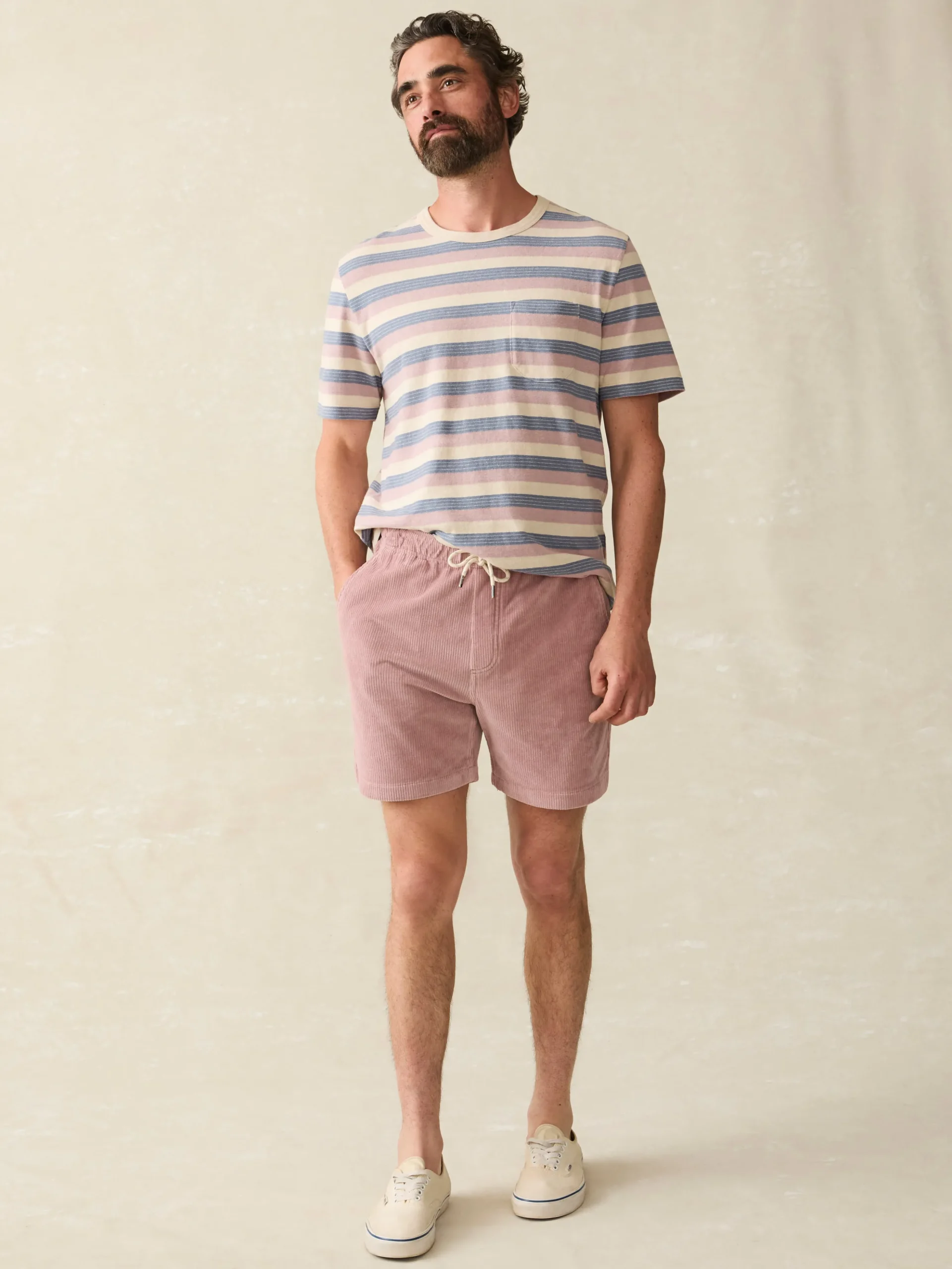 Faherty Brand Shorts*Essential Italian Knit Cord Short (6" Inseam) -
