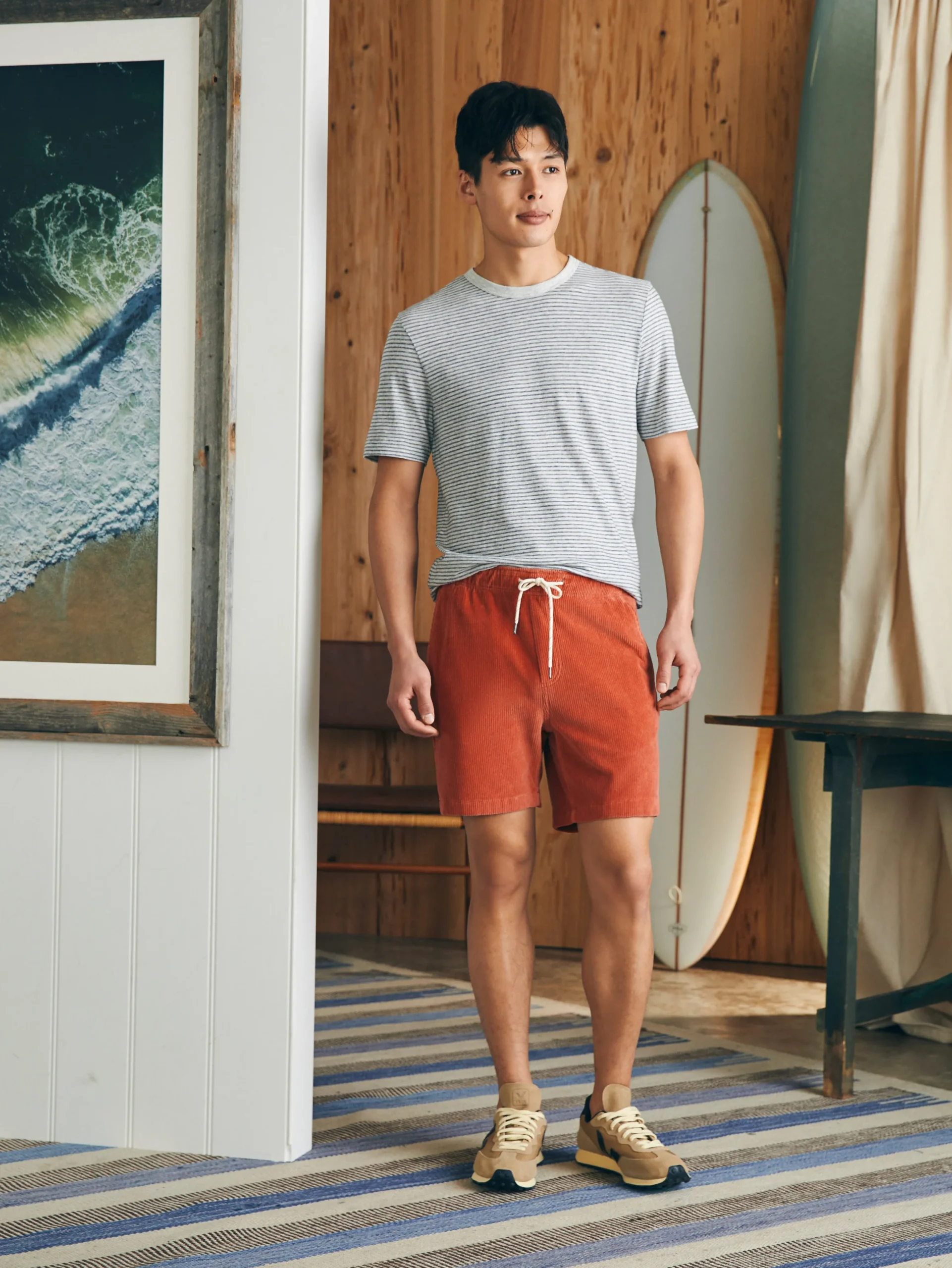 Faherty Brand Shorts*Essential Italian Knit Cord Short (6" Inseam) -