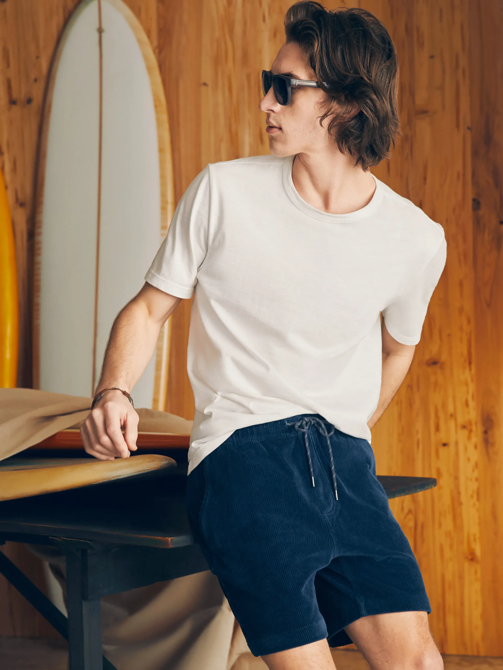 Faherty Brand Shorts*Essential Italian Knit Cord Short (6" Inseam) -