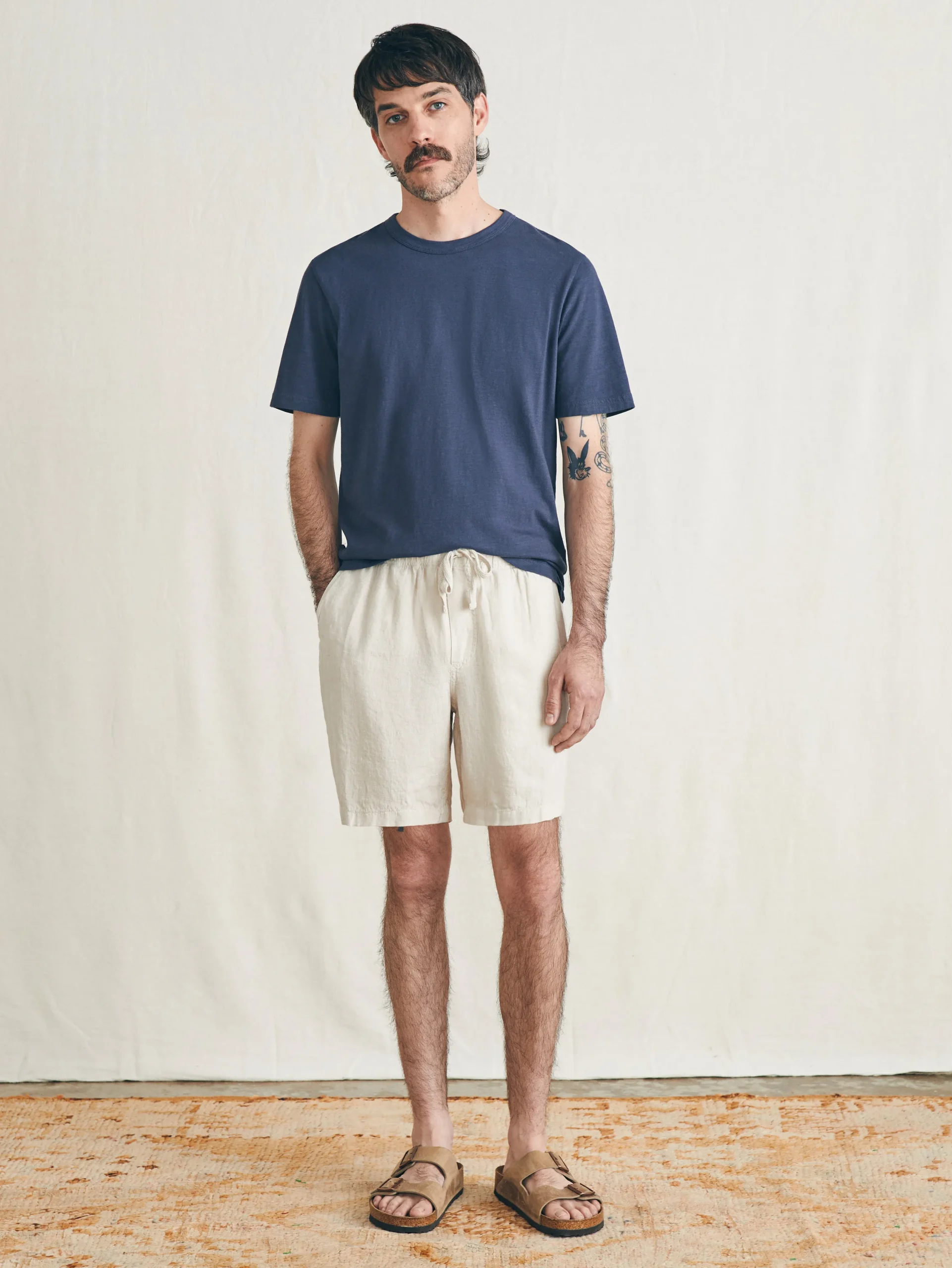 Faherty Brand Shorts*Essential Linen Short (6.5" Inseam) -
