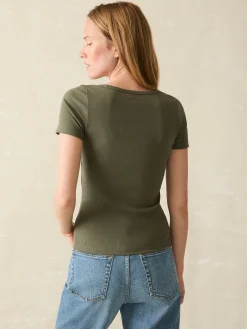 Women Faherty Brand T-Shirts*Freestyle Rib Knit Tee -