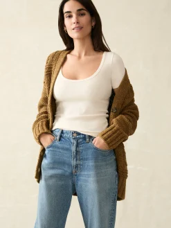 Women Faherty Brand T-Shirts*Freestyle Rib Knit Tee -