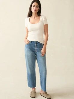 Women Faherty Brand T-Shirts*Freestyle Rib Knit Tee -