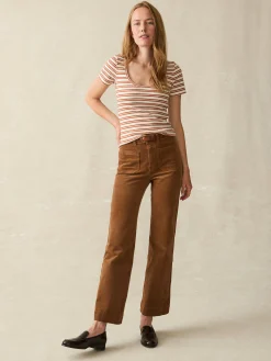 Women Faherty Brand T-Shirts*Freestyle Rib Knit Tee -