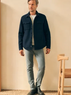 Faherty Brand Jackets & Vests*High Pile Fleece Lined Wool CPO -