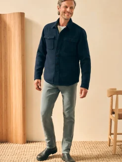Faherty Brand Jackets & Vests*High Pile Fleece Lined Wool CPO -