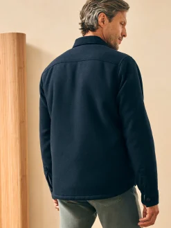 Faherty Brand Jackets & Vests*High Pile Fleece Lined Wool CPO -