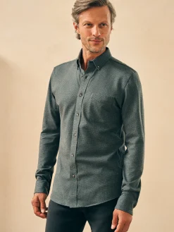 Faherty Brand Shirts*Houndstooth Knit Shirt -