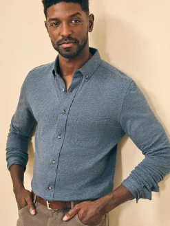 Faherty Brand Shirts*Houndstooth Knit Shirt -