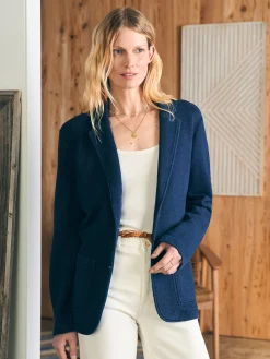 Women Faherty Brand Blazers & Outerwear*Inlet Knit Blazer -