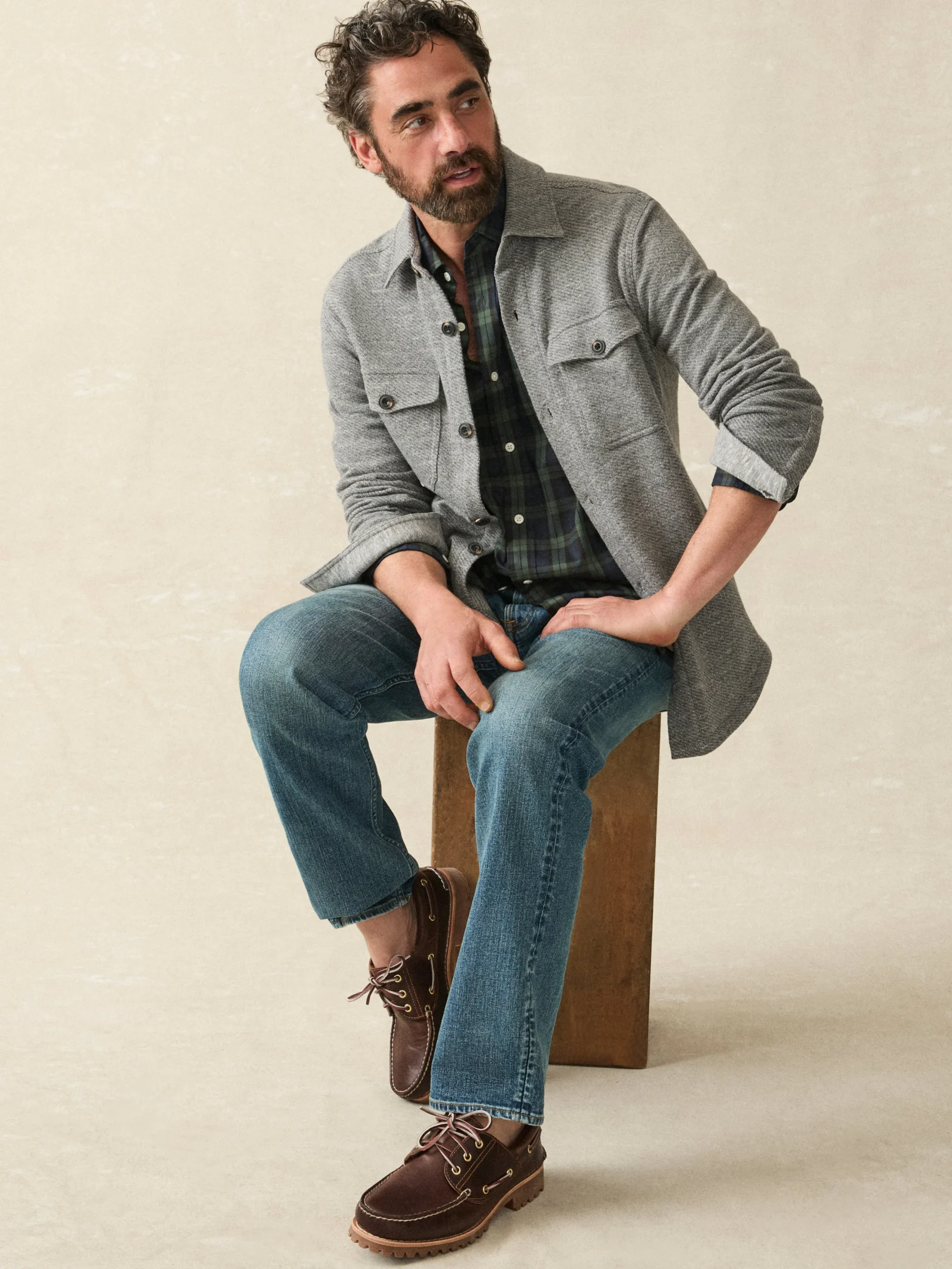 Faherty Brand Jackets & Vests*Inlet Knit CPO -