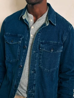 Faherty Brand Jackets & Vests*Jersey Shirt Jacket -