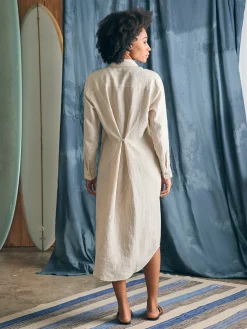 Women Faherty Brand Dresses*Laguna Linen Midi Dress -