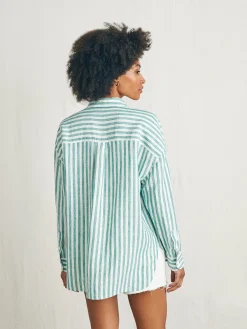 Women Faherty Brand Shirts & Tops*Laguna Linen Relaxed Shirt -