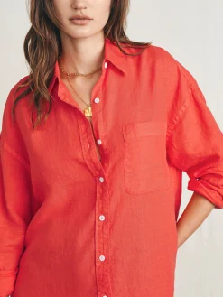 Women Faherty Brand Shirts & Tops*Laguna Linen Relaxed Shirt -