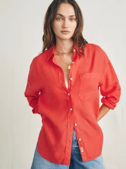 Women Faherty Brand Shirts & Tops*Laguna Linen Relaxed Shirt -