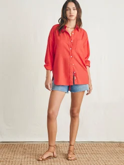 Women Faherty Brand Shirts & Tops*Laguna Linen Relaxed Shirt -