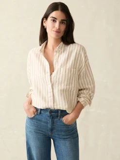Women Faherty Brand Shirts & Tops*Laguna Linen Relaxed Shirt -