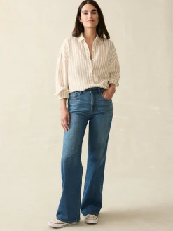 Women Faherty Brand Shirts & Tops*Laguna Linen Relaxed Shirt -