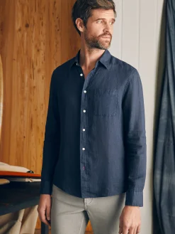 Faherty Brand Shirts*Laguna Linen Shirt -