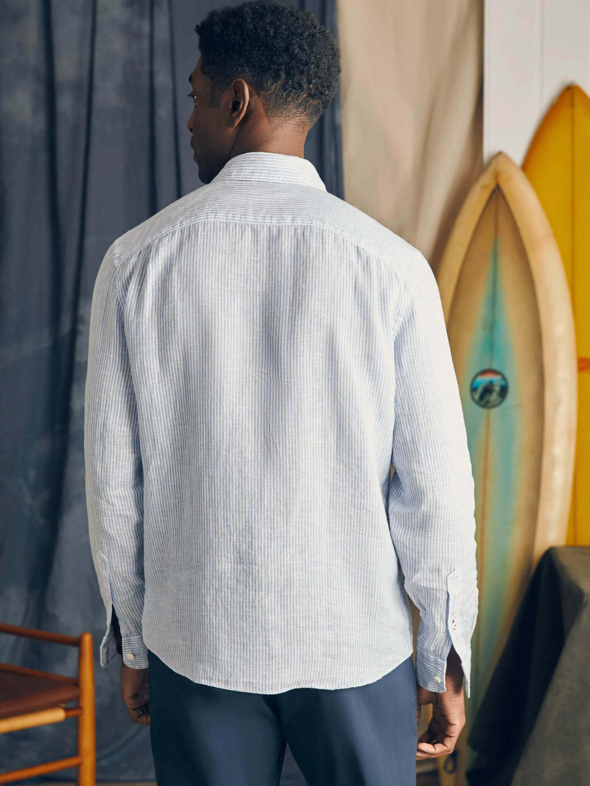 Faherty Brand Shirts*Laguna Linen Shirt -