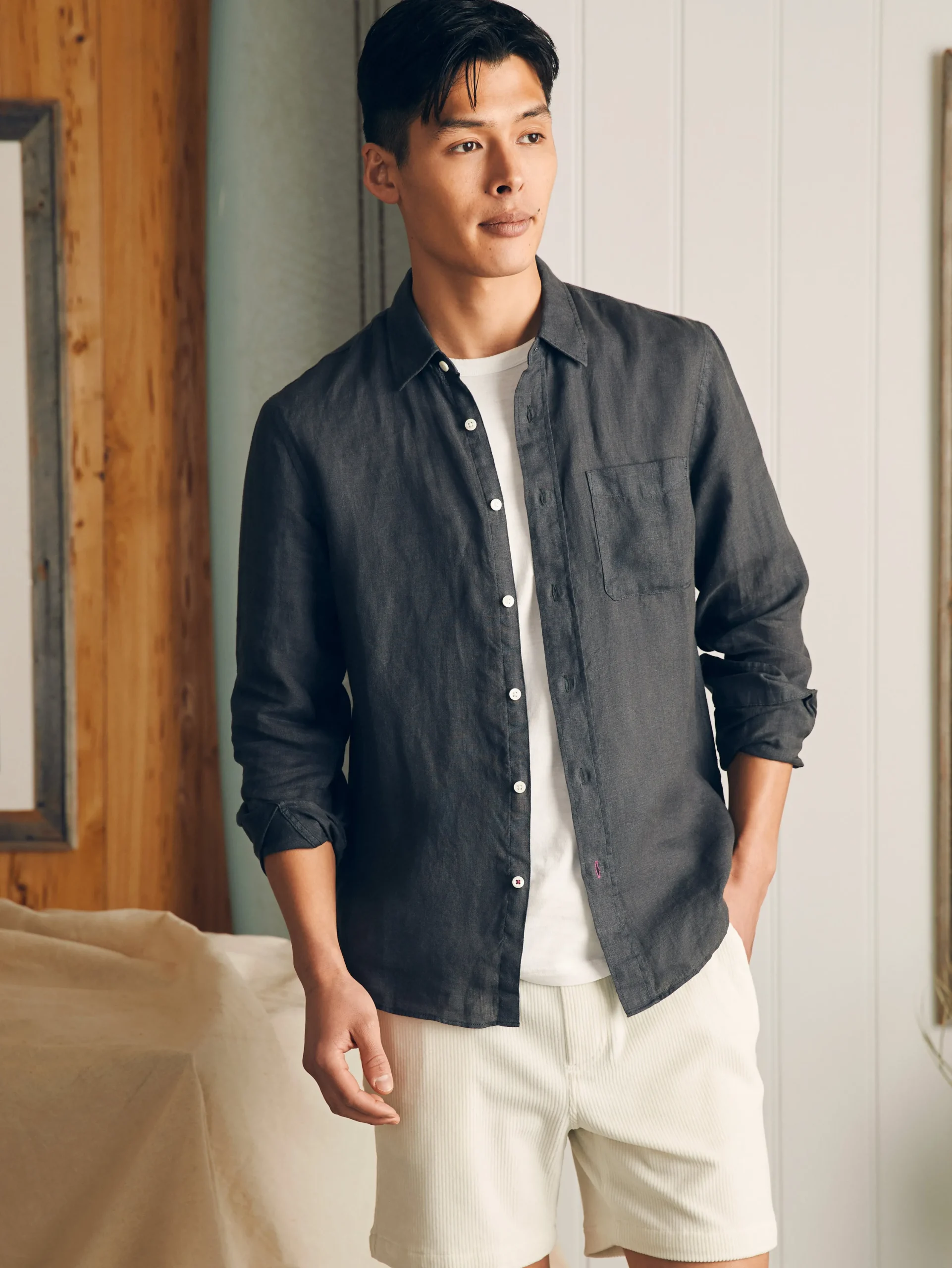 Faherty Brand Shirts*Laguna Linen Shirt -