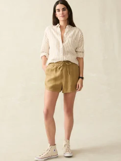 Women Faherty Brand Shorts & Skirts*Laguna Linen Tie Waist Short -