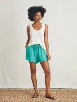 Women Faherty Brand Shorts & Skirts*Laguna Linen Tie Waist Short -